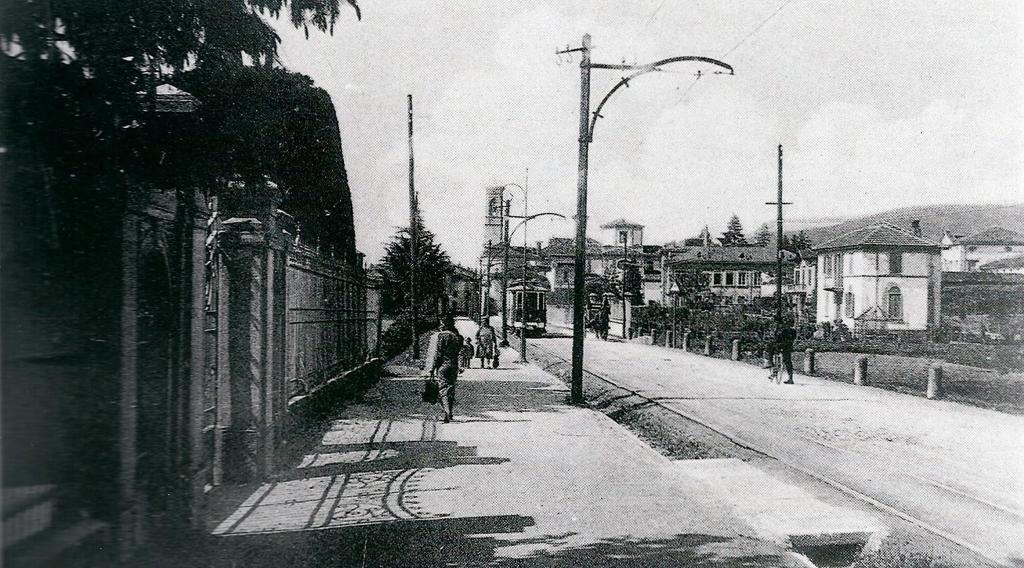 Tram Elettrico Bergamo-Albino (Stei) Ad Alzano Nel 1935 Circa