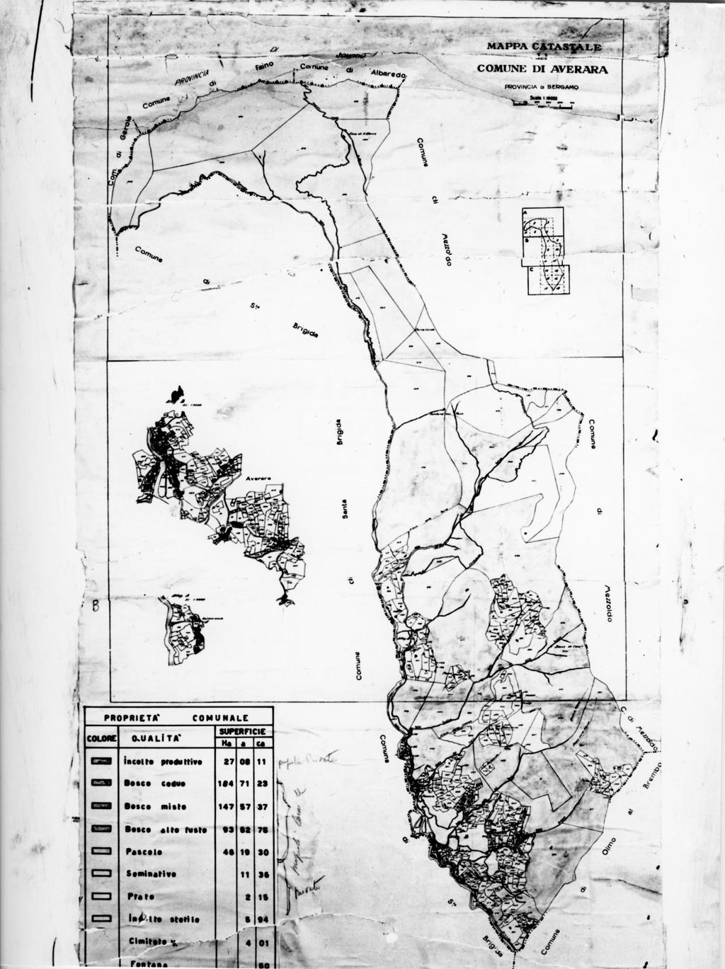 Mappa catastale del comune di Averara · Historify