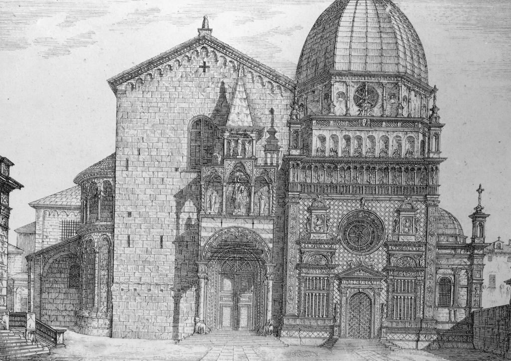 Disegno “Veduta Di S. Maria E Della Cappella Colleoni – Bergamo” · Historify