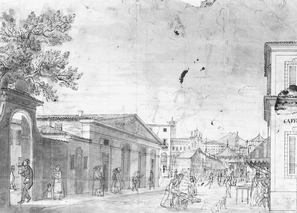 Disegno Di Bergamo Bassa Con “Albergo Della Zucca” · Historify